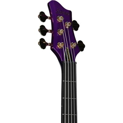 Schecter FreeZesicle-5 Electric Bass, 5-String, Purple image 4