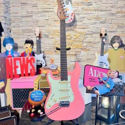 Schecter Nick Johnston Traditional LH SSS Signed by Nick (Lefty/Zurdo) SUPER EXCLUSIVE - Atomic Coral Pink Shell image 9
