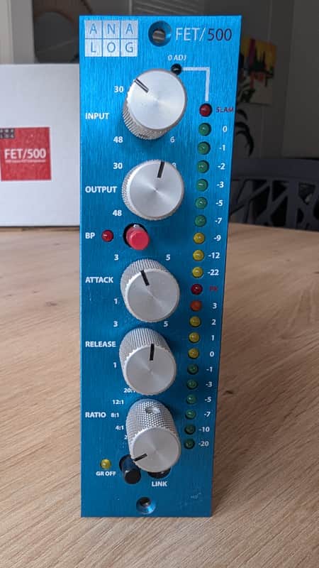 Hairball Audio FET/500 Rev. A 500 Series Compressor / Limiter Module 2010s - Blue image 1