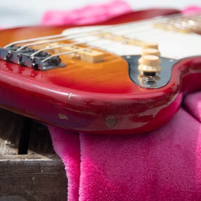 Classic 1983 Fender Jazz Bass 3-Bolt with Ash Body & Bound Maple Fretboard - Sienna Burst Finish - Made in the USA - Vintage Dimarzio PU's! - Pro Set Up w Perfect Frets/Action/Intonation! image 12