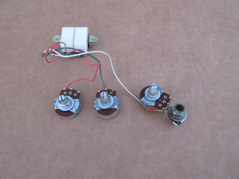 1960s Teisco Audition Pots Double Switches Input Jack Wiring Harness Fit National Univox image 1