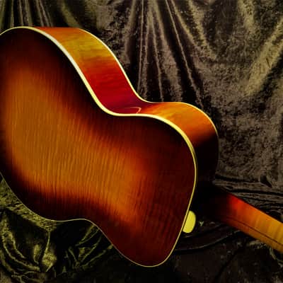 1988 Guild Acoustic Guild GF30sbx Vintage Gruhn/Walker Sunburst Flame Maple Archback Acoustic image 8