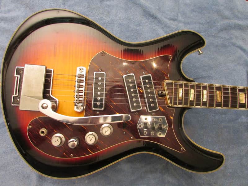 Silvertone 1445 1968 - Sunburst flame image 1