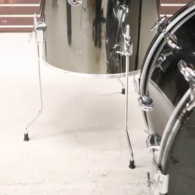 Slingerland 4pc Concert Tom Drum Kit Set Black Chrome Over Maple Vintage 1970's image 8