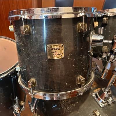 Yamaha Maple Custom 12,13,16,22 Drum Set - Black Maple image 2