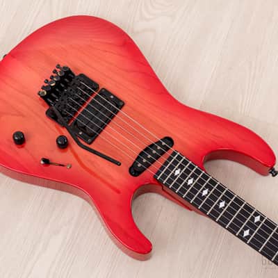 1980s ESP Custom Shop Vintage Superstrat “T. Shibahara” Pink Sunburst w/ Floyd Rose, Dimarzio & Case image 9
