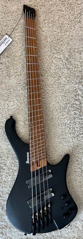 Ibanez EHB1005MSBKF Headless Multi Scale 5-String Bass - Black Flat image 1