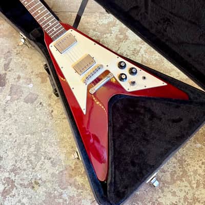 Orville by Gibson Flying V c 1995 - Burgundy wine red original vintage MIJ Japan image 2