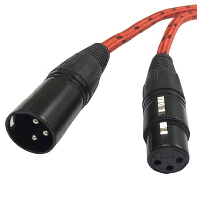 20 Foot 20' Female to Male XLR Microphone Mic Speaker Audio Cable Red 8 Pack image 5