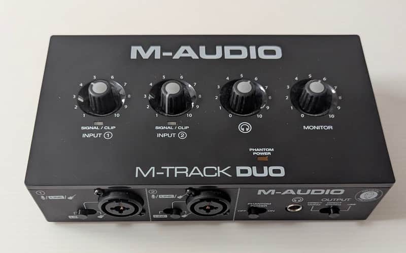 M-Audio M-Track Duo USB Audio Interface 2021 - Black image 1