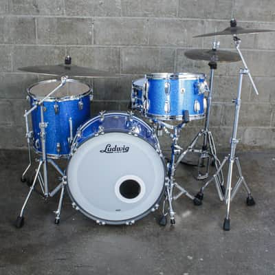 Ludwig Classic Maple Blue Sparkle Fab 3 Piece Kit image 4