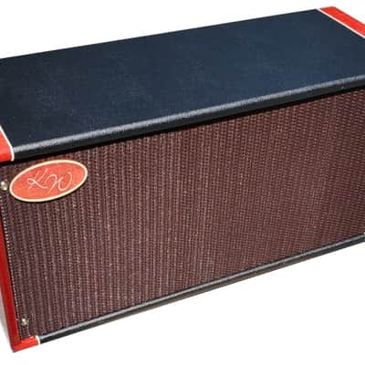 KW Cabs HB-2 - Cherry Red Sapele & Black Tolex 2x12 Guitar Speaker Cabinet image 1