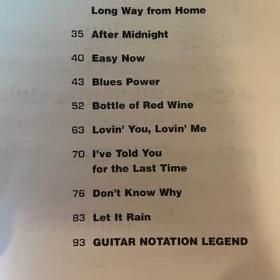 Eric Clapton - S/T - Guitar Tab / Tablature Book image 3