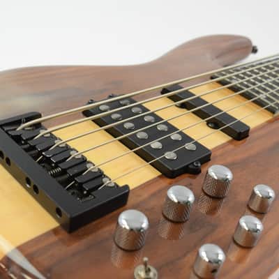 Carvin LB76 Electric 6-String Bass - Natural w/ Gig Bag - Cloudy Finish - LB-76 image 11