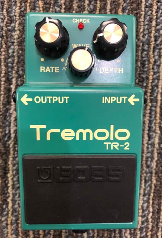 Boss TR-2 Tremolo (Silver Label) 1997 - Present - Green image 1