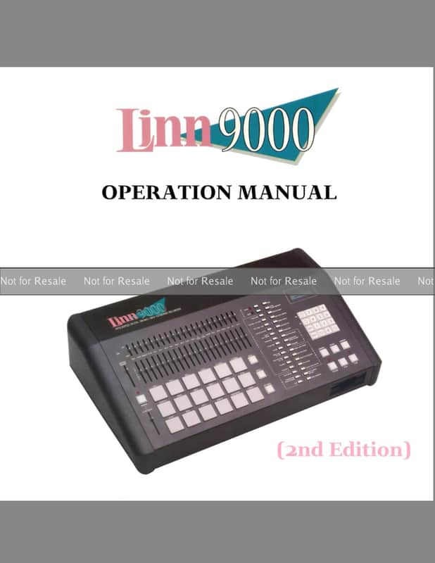 Linn 9000 Operation Manual 2nd Edition image 1