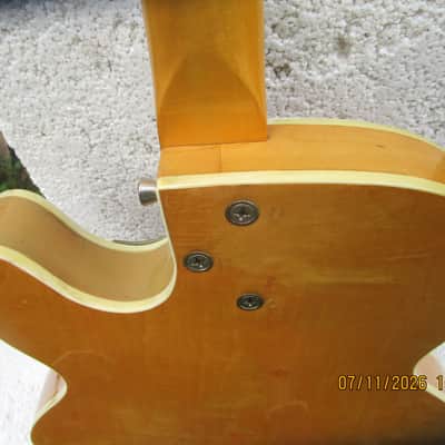 Harmony H-71 Meteor Guitar, 1960's, Blond, Dearmond Pu's, Waverly Tuners image 15