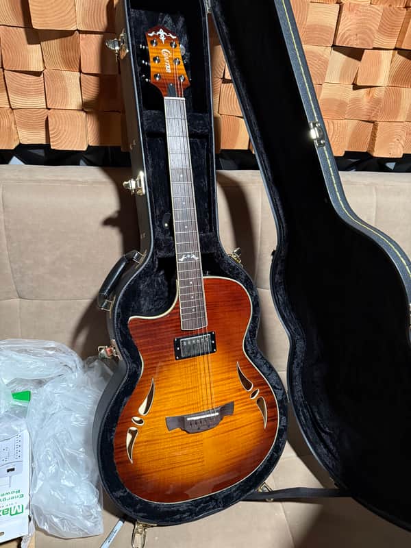 Crafter SA TMVS Left Handed SA TMVS Left Handed Amber Hollow Body Electric Guitar 2024