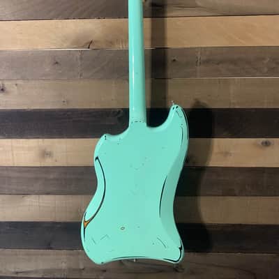 Guild S-200 T Bird Relic Aged Repaint By Real Life Relics Surf Green Prism Flake Nitro Lacquer image 9