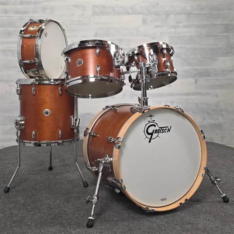 Used Gretsch Brooklyn 5pc Drum Set Satin Mahogany - Very Good image 1