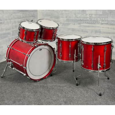 Yamaha Recording Custom 5pc Drum Set 22/10/12/14/16 Red Autumn image 2