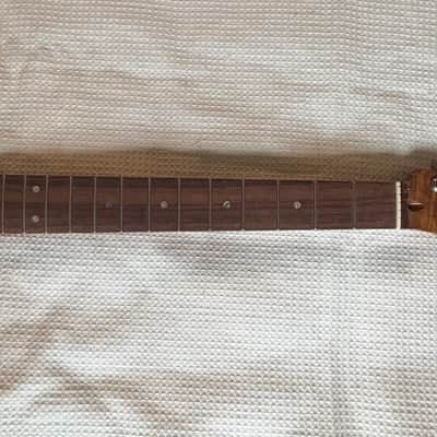 Custom Built Tiger Flame Fender Style Tele,Telecaster Guitar NECK, CUSTOM UPGRADED to simulate a 1957 Tele Neck, with a new set of Kluson style tuners, a vintage style String Tree, and a New 1957 Tele Neck Logo decal image 1