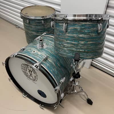 1973 W&A (Gretsch shells + hardware) “Perfection” Drum Set - Blue Oyster Pearl, Walberg and Auge image 3
