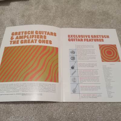Vintage 1968 Gretsch Guitar, Bass, Amplifier Catalog! Rare, Original Case Candy, Paperwork! image 3