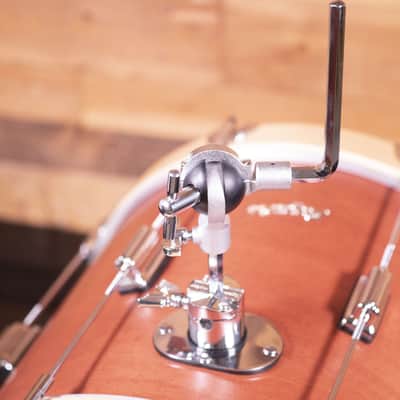 TOWER “TOWERWOOD” 3-PIECE DRUM KIT SATIN RED MAHOGANY WITH NATURAL WOOD HOOPS image 6