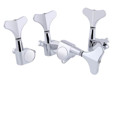 Guitar Sealed Tuners Tuning Pegs Machine Heads 4 In Line for Right Hand 4 String Bass Guitar Chrome. image 6