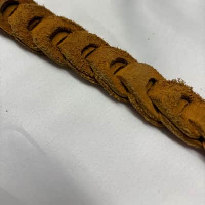LM Glove LEATHER Weave Links MANDOLIN Strap Orange/Brown - FIRE SALE image 11