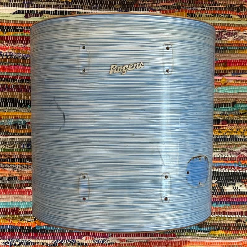 Rogers 1960’s 16” Floor Tom in Original Blue Ripple image 1