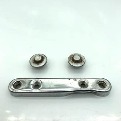 Teisco Zenon Kawai Aria Harmony Kay Bridge Plate w/Thumbwheels 1960’s-70’s Chrome image 1