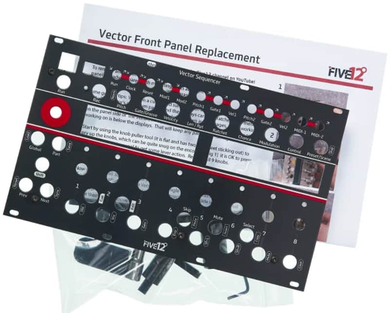 FIVE12 VECTOR SEQUENCER REPLACEMENT PANEL KIT MK1 : BRAND NEW :  [DETROIT MODULAR] image 1