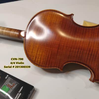 4/4 Advanced to Professional Level Violin Featuring Aged 7 Years+ Select Solid Spruce Top Highly Flamed One-Piece Maple Back and Sides, Real Ebony Components, Brazilwood Bows, Hand-Rubbed... image 10
