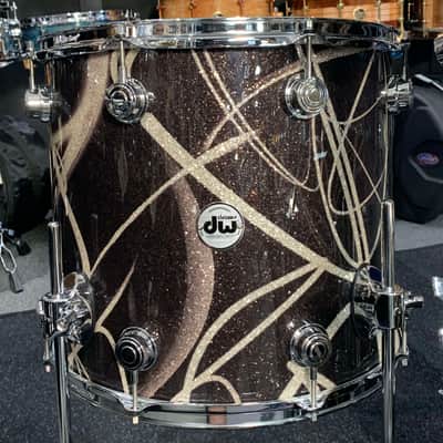 ~NEW~ DW Collector's Series 333 Maple 4-Piece 10/12/16/22 Drum Kit Set in Smoke Glass Contrail FinishPly w/ Chrome Hardware image 5