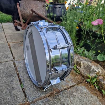 Sonor D-505 Phonic 14x5.75" 10-Lug Ferro-Manganese Steel Snare Drum 1975 - 1979 - Chrome-Plated image 5