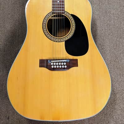 1974 Alvarez Model 5021 12 String Acoustic Guitar, Solid Spruce, Mahogany, MIJ, Light Strings image 2
