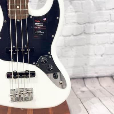 Fender American Performer Jazz Bass with Rosewood Fretboard Arctic White 2022 image 3