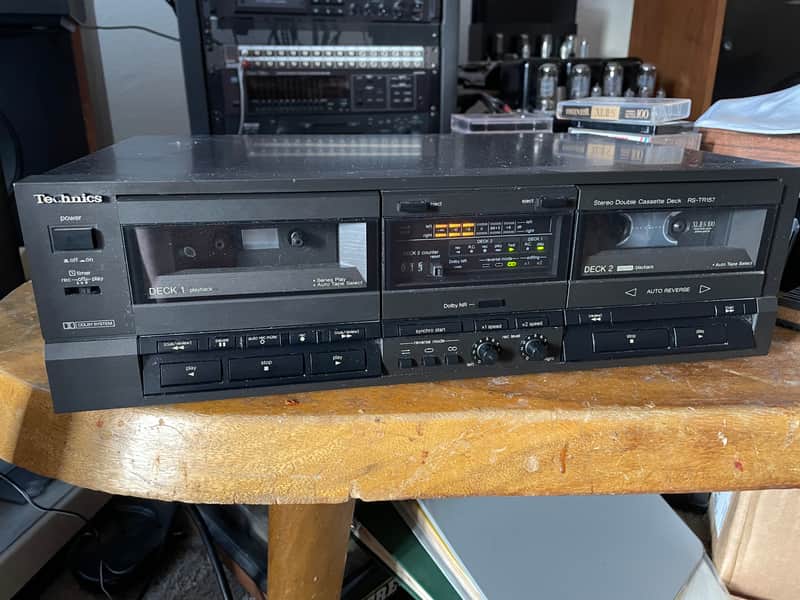 Vintage Technics RS-TR157 Stereo Double Cassette Deck 90s For Parts Or Repair image 1