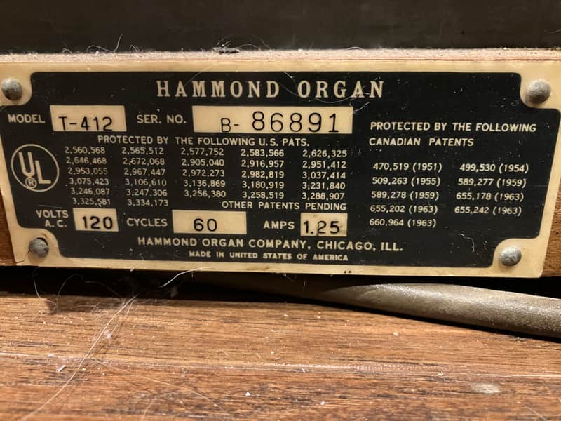 Hammond Electric Organ T-412 60’s - Natural image 1