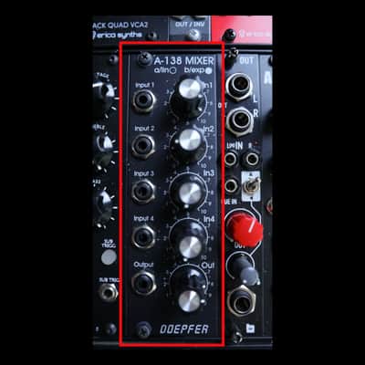 Doepfer A-138bV "EXP" Mixer with Logarithmic Pots Vintage Edition 2010s - Black image 1