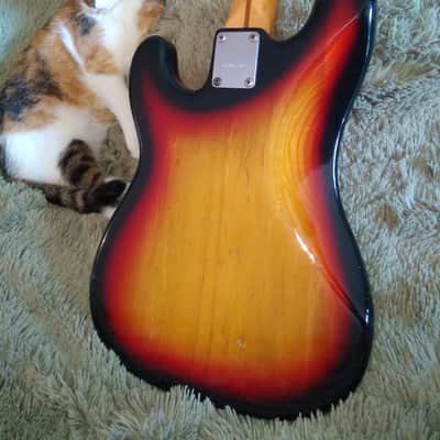 Cat sells Killer Bass :-) Greco Precision Bass 1980 Sunburst PB600S model \m/ image 11