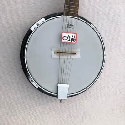6 String Banjo Guitar in Black and Natural image 9