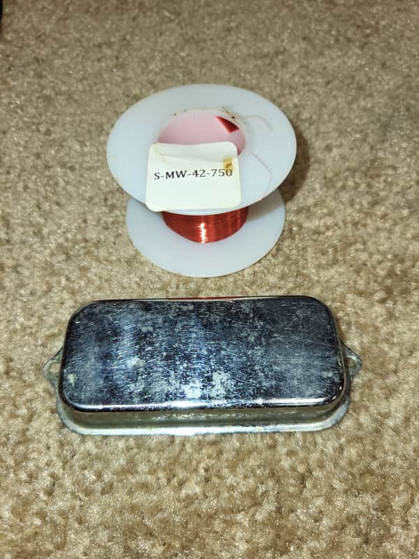 pancake pickup and wire, needs rewinding, VINTAGE image 1