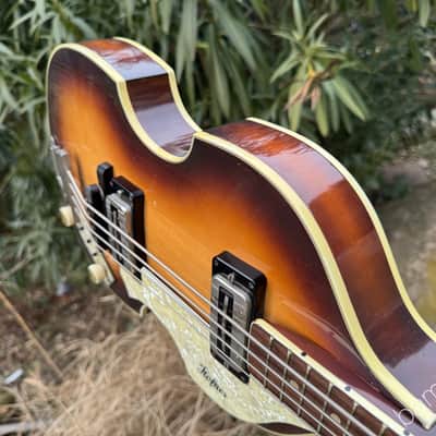 1975 Höfner 500/1 Violin "Beatles" Bass - Sunburst - OHSC image 10