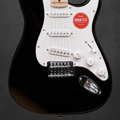 Squier Sonic Stratocaster - Black w/Maple image 2