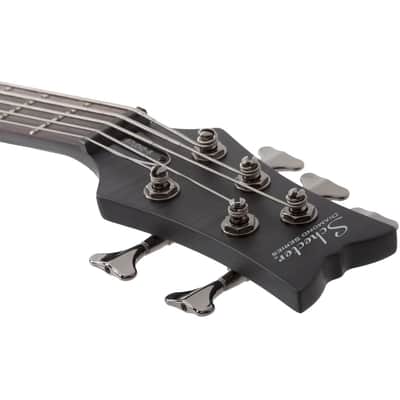 Schecter Stiletto Studio-5 5-String Electric Bass - See-Thru Black Satin image 5