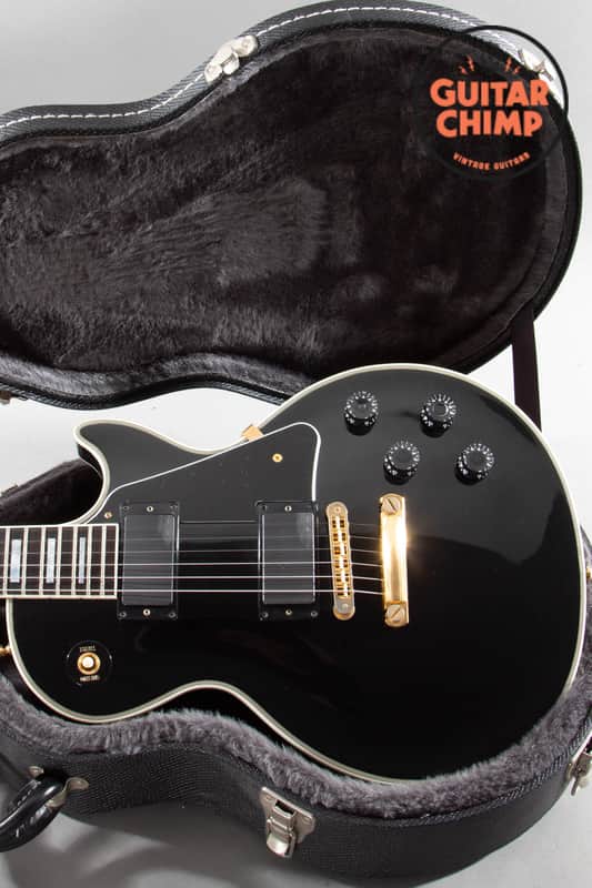 2002 Gibson Les Paul Custom Black Beauty Ebony EMG 81/85 w/ Gibson HSC image 1
