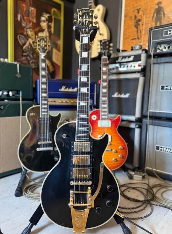 Gibson Custom Shop Historic Collection 3-Pickup '57 Les Paul Custom Black Beauty Reissue with Bigsby 1993 - 2002 - Ebony image 1